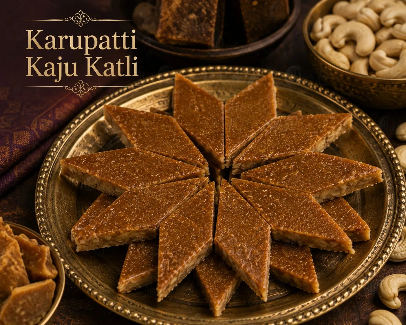Karupatti Kaju Katli